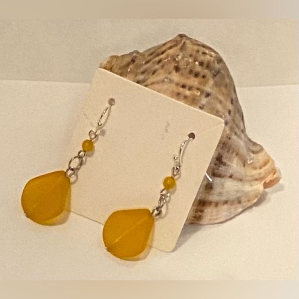 NEW cultured sea glass earrings